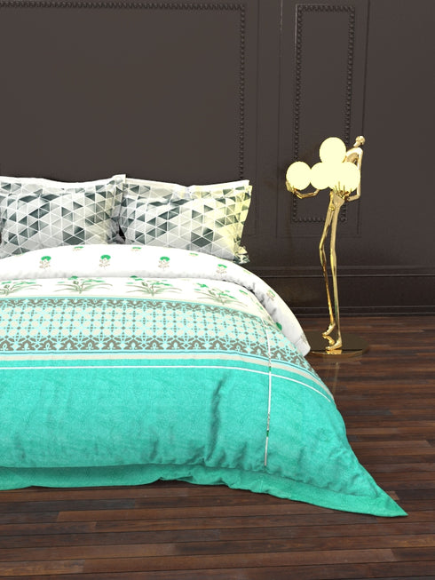 The White Moss DC London Double Bed 100% Cotton bedsheet with 2 pillow covers